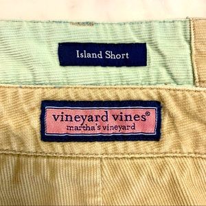 Vineyard Vines Men's Island Shorts Corduroy Size 34, 9" Inseam Khaki Vintage EUC